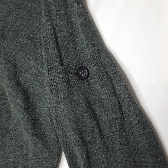 Banana Republic Men's Knit Mock Neck Sweater Linen Blend Size Large Green - Picture 4 of 6